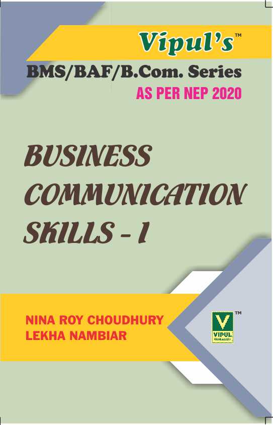 Business Communication Skills – I (As per NEP 2020)